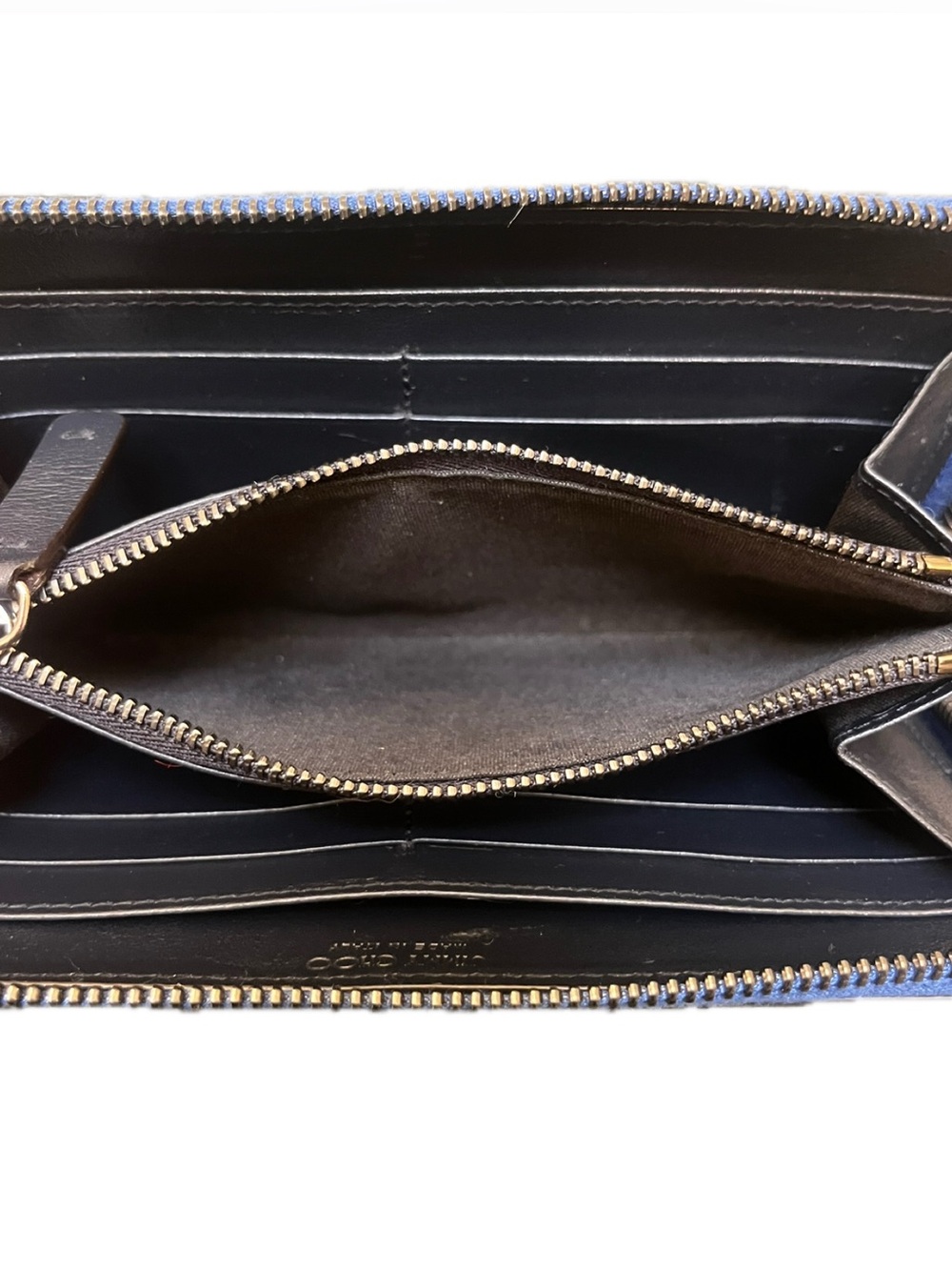 Jimmy Choo Blue Snake Embossed Continental Wallet - Picture 12 of 16